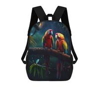 sinyumoney Epic Rainy Parrots Backpack School Bag Water Resistant Computer Rucksack for Teenage Girls Boys Women Men 17inch