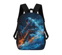 sinyumoney Epic Skiing Digital Art Backpack School Lightweight Casual Daypack School Backpacks for Men, Women & Teenage Boys 17inch