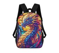 sinyumoney Epic Stained Glass Dragon Backpack School Computer Rucksack for School/Work/Travel- Perfect for Travel, Work And Daily Use 17inch