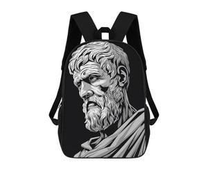 sinyumoney Epictetus Philosopher School Bags Water Resistant Travel Backpack Computer Bag for School/Work/Travel 17inch