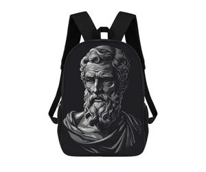 sinyumoney Epicurus Philosopher School Backpack Secondary Causal Travel High School Bags for Teenage Girls Boys Women Men 17inch