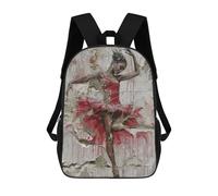 sinyumoney Eroded Ballerina Backpacks Kids School Backpack School Bag 3D Printed School Bag for Boys Elementary And Middle School Students 17inch