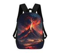 sinyumoney Erupting Volcano Backpack School Business Durable Laptop Bag for Camping Outdoor Adventures And Daily Travel 17inch
