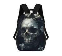 sinyumoney Eternal Bloom Skull Backpacks 3D Printed Kids School Backpack Outdoor Casual Daypack Fashion Casual Children Backpacks Cute Travel Bags 17inch