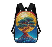 sinyumoney Eternal Bonsai 17 Inch Backpacks Kids Schoolbag,3D Printed Elementary And Middle School Students Backpacks for Boys Girls