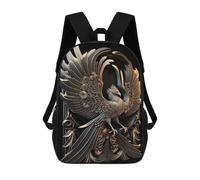 sinyumoney Eternal Golden God Phoenix Children's 17 Inch School Backpack 3D Printed Casual Daypacks for Kids Travel Rucksacks Book Bags Kids School Bag