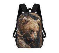 sinyumoney Ethereal Bear Children's Backpack, 3D Printed School Backpack, Backpack for Boys Girls, Adjustable School Bag for Primary School 17inch