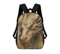 sinyumoney Ethereal Dragon Rucksacks 3D Printed Children Backpacks Fashion Casual Daypack Cute Travel Bags Outdoor Casual Daypack for Boy And Girl 17inch