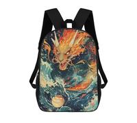 sinyumoney Ethereal Dragon Surge Rucksack Lightweight Schoolbag Dayback Bookbag College for Girl, Teen Girls 17inch