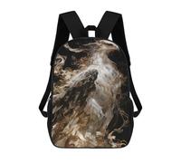 sinyumoney Ethereal Eagle 17 Inch Backpack School Bag Rucksack for Girls Boys Large Capacity Kids Back Pack Lightweight School Bags for Children Students