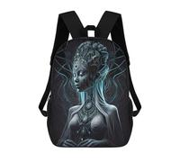 sinyumoney Ethereal Elegance 3D Printed 17 Inch School Backpack Children's Backpacks 3D Printed Cool Knapsack for Boys Elementary And Middle