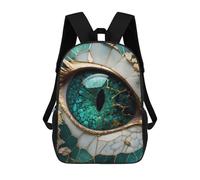 sinyumoney Ethereal Eye Artwork Backpacks Kids School Backpack School Bag 3D Printed School Bag for Boys Elementary And Middle School Students 17inch