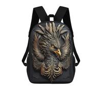 sinyumoney Ethereal Phoenix Sovereign School Bags Fashion Stationery Backpack Waterproof Casual Daypacks for Men, Women & Teenage Boys 17inch