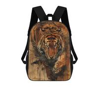 sinyumoney Ethereal Tiger School Bag Backpack Teen Schoolbag 3D Printing Adjustable Schoolbag Fashion Pocket Bag for Kids Boys Girls Students And Teenagers Fans 17inch