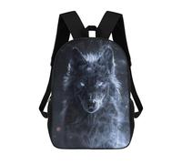 sinyumoney Ethereal Wolf Backpacks Kids School Backpack School Bag 3D Printed School Bag for Boys Elementary And Middle School Students 17inch