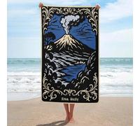 sinyumoney Etna, Sicily Volcanic Landscape Art Towels Bathroom Extra Large Beach Towel Super Soft Hotel Quality 130cm*80cm
