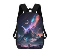 sinyumoney Everest Celestial Space School Backpack School Bags for Girls Boys Backpack with Pocket Fashion School Bag Kids Backpack 17inch