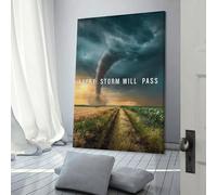 sinyumoney Every Storm Will Pass Wall Canvas for Living Room for Living Room Bedroom Kitchen Hallway Stairs Artwork 20x30inch(50x75cm)