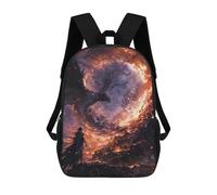 sinyumoney Evil Black Phoenix Rucksack Daypacks Business Backpack Water Resistant Bookbag for Men/Women 17inch