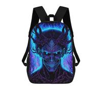 sinyumoney Evil Demon Backpacks Kids School Backpack School Bag 3D Printed School Bag for Boys Elementary And Middle School Students 17inch