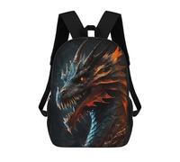 sinyumoney Evil Dragon Backpacks Kids School Backpack School Bag 3D Printed School Bag for Boys Elementary And Middle School Students 17inch