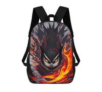 sinyumoney Evil Ninja Owl Backpacks Kids Student Schoolbag,3D Printed Backpacks,Elementary And Middle School Students Backpacks for Boys Girls 17inch