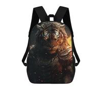 sinyumoney Evil Tiger Warrior Suit Backpack School Bag Water Resistant Travel Backpack Computer Bag for Girls Boys Teenage 17inch