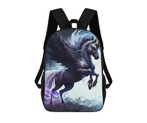 sinyumoney Evil Unicorn Magic 3D Printed 17inch School Bag Children's School Backpack Travel Backpacks Casual Fashion Bag for Kids School Students