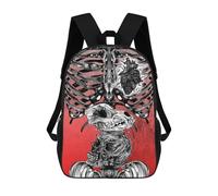 sinyumoney Evolution Children's Backpack, 3D Printed School Backpack, Backpack for Boys Girls, Adjustable School Bag for Primary School 17inch