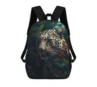 sinyumoney Exotic Floral Leopard Backpacks Kids School Backpack School Bag 3D Printed School Bag for Boys Elementary And Middle School Students 17inch
