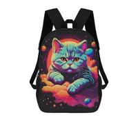 sinyumoney Exotic Shorthair Kitten School Bag Backpack Teen Schoolbag 3D Printing Adjustable Schoolbag Fashion Pocket Bag for Kids Boys Girls Students And Teenagers Fans 17inch