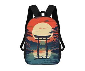 sinyumoney Exploration Japan Gate School Backpack Travel College Rucksack Backpacks for Campus Outdoor Travel Sports 17inch