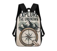 sinyumoney Explore The Unknown Compass Adventure Rucksack Rucksack Casual Daypacks School Work Travel Bag- Perfect for Travel, Work And Daily Use 17inch