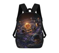 sinyumoney Exploring The Solar System A Visual Journey Rucksacks 3D Printed Children 17inch Backpacks Fashion Casual Daypack Travel Bags Outdoor Casual Daypack for Boy And Girl