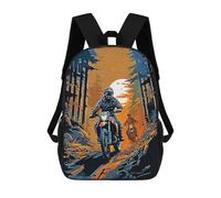 sinyumoney Exploring Wilderness Trail Backpacks Kids School Backpack School Bag 3D Printed Fashion School Bags for Boys Elementary And Middle School Students 17inch