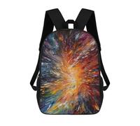 sinyumoney Explosion of Colors -1 Backpacks, Kids Backpack Student School Bag 3D Printed Travel Backpacks Fashion Accessory Backpack Children Waterproof School Bags 17inch