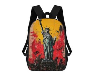 sinyumoney Expressionist Statue of Liberty - Bold Contemporary Art Reinterpretation Kids Backpack, School Bag for Boys And Teenager, Gifts Travel Backpack Schoolbag Backpack Bookbag 17inch