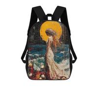 sinyumoney Expressionist The Birth of Venus - Bold Contemporary Art Reinterpretation Backpack with Pocket 3D Printed Backpacks, Travel Rucksacks Book Bags Kids School Bag 17inch