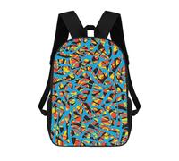 sinyumoney Expressionist Traits 04 Kids School Backpack School Bag 3D Printed School Bag for Boys Elementary And Middle School Students 17inch