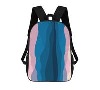 sinyumoney Expressionist Traits Rucksacks 3D Printed Children Backpacks Fashion Casual Daypack Cute Travel Bags Outdoor Casual Daypack for Boy And Girl 17inch