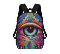 sinyumoney Eye Artwork-2 3D Printed Children's School Backpack for Kids High Capacity Travel Rucksacks Book Bags Kids School Bag Back Pack 17inch