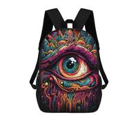 sinyumoney Eye Artwork School Bags Daypacks Business Backpack Water Resistant Bookbag for Men, Women & Teenage Boys 17inch