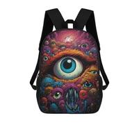 sinyumoney Eye of Madness 3D Printed School Bag Children's School Backpack Schoolbags Travel Backpacks Casual Fashion Bag for Kids School Students 17inch