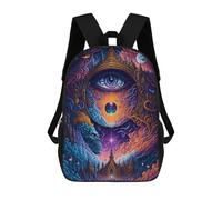 sinyumoney Eye of The Cosmos -1 Backpack School Backpack Kids School Bag Large Capacity Kids Backpack for School Rucksack 3D Book Bag Gifts for Kids 17inch