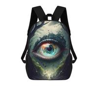 sinyumoney Eye of The Forest -1 Children's Backpack, 3D Printed School Backpack, Backpack for Boys Girls, Adjustable School Bag for Primary School 17inch