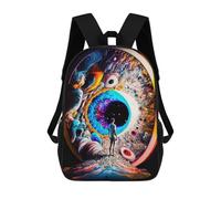 sinyumoney Eye of The Universe -3 Rucksack Business Laptop Rucksack Bag Unisex Casual Daypack for Men/Women 17inch