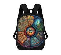 sinyumoney Eye of The Universe Mystic Vision 3D Printed Children's School Backpack for Kids High Capacity Travel Rucksacks Book Bags Kids School Bag Back Pack 17inch