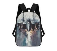 sinyumoney F-15 Eagle Jet Takeoff School Backpack Business Laptop Rucksack Bag Unisex Casual Daypack for Boys/Girls/Teenagers 17inch