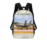sinyumoney F35 Lightning II Aircraft School Backpack Lightweight Airport College Students Back Pack- Perfect for Travel, Work And Daily Use 17inch