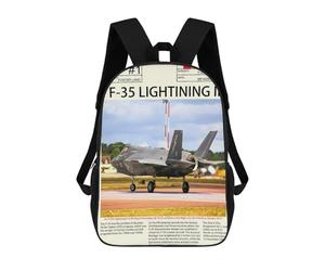 sinyumoney F35 Lightning II Aircraft School Backpack Lightweight Airport College Students Back Pack- Perfect for Travel, Work And Daily Use 17inch